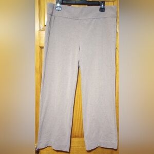 Lands' End Tan Wide Leg Pants Relaxed Fit, Size M(10-12)